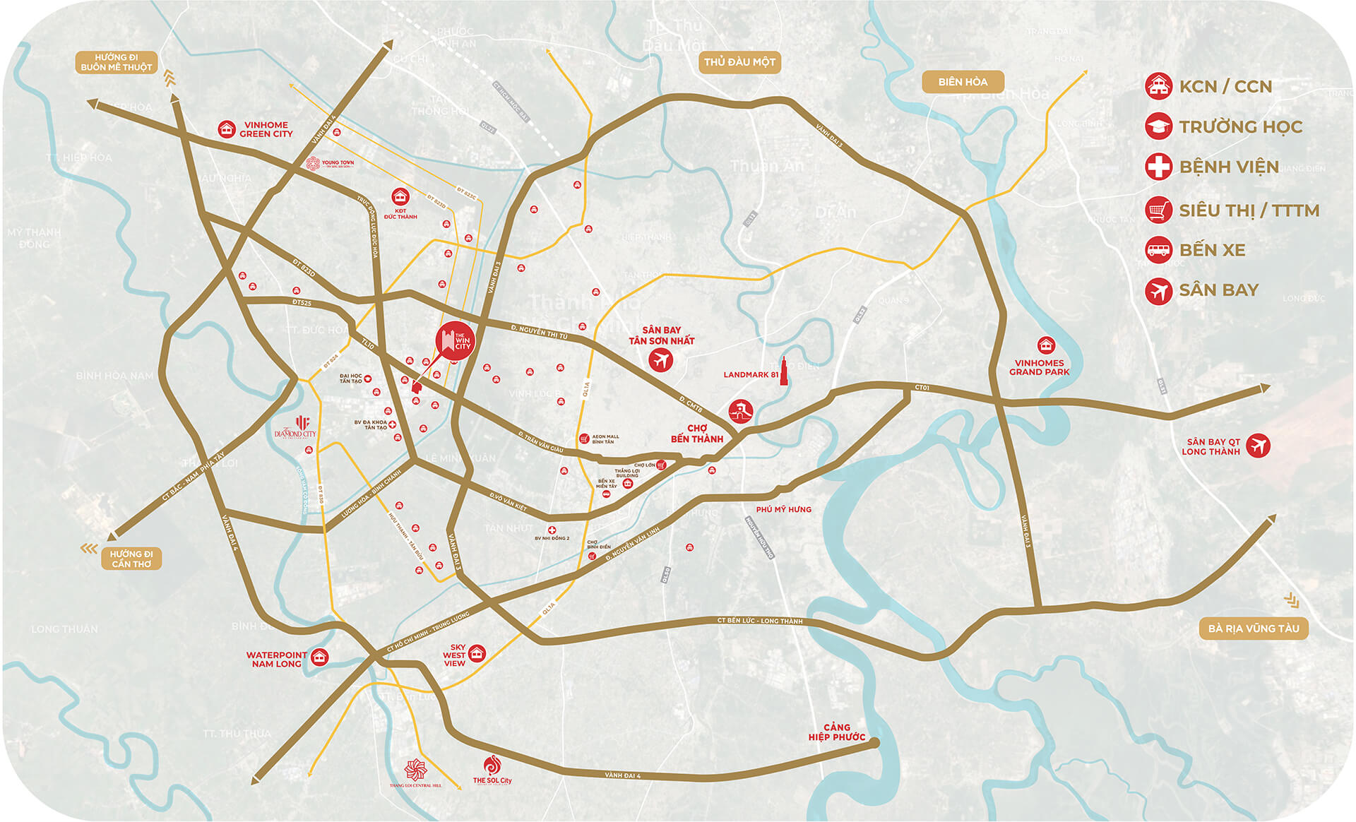 sơ đồ vị trí dự án the win city